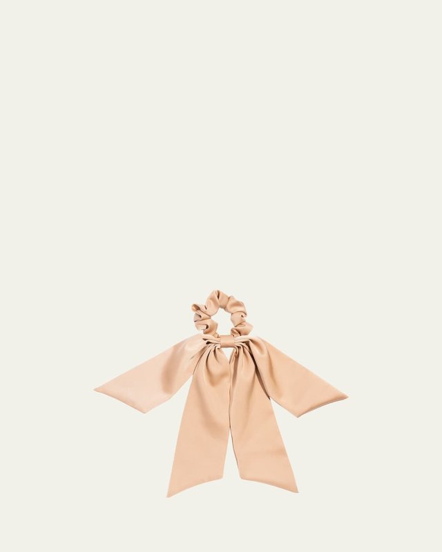 Playa Bow Satin Scrunchie Ponytail Holder